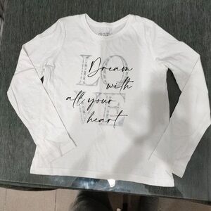 Primark White 'Love' Kids Long Sleeve Tee
